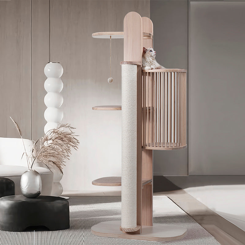 Meoooow 貓跳台爬架|實木|蔦屋|四層含太空艙 - LOVE PET FAMILY