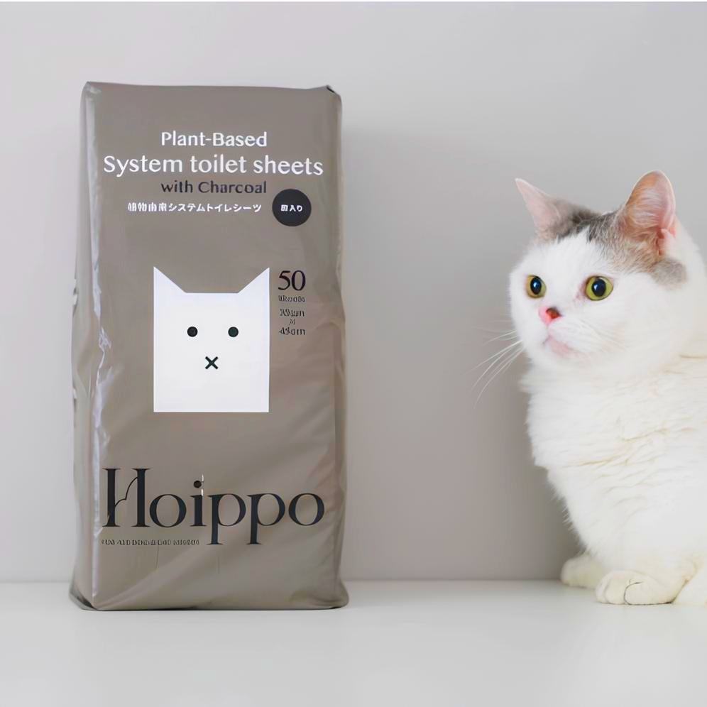 日本 Hoippo 一步步 高效吸收環保抗菌除臭寵物尿布墊|植物性 PLA 生物可分解|50片 (竹炭 S) - 高品質寵物尿墊 - 特價 $TWD 323|LOVE PET FAMILY