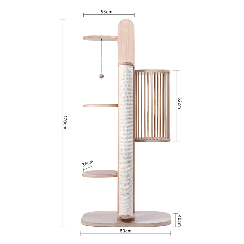 Meoooow 貓跳台爬架|實木|蔦屋|四層含太空艙 - 高品質貓跳台 - 特價 $TWD 12510|LOVE PET FAMILY