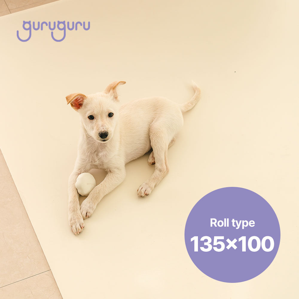 韓國 guruguru 捲式寵物防滑防水地墊|奶油白 - 高品質寵物防滑地墊 - 特價 $TWD 2780|LOVE PET FAMILY