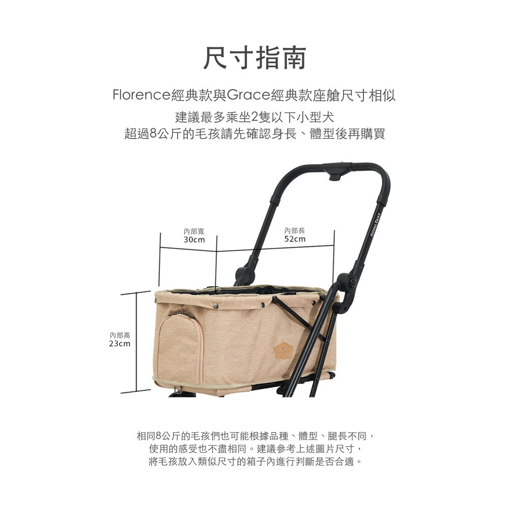 韓國 Royaltails 雙開敞篷寵物推車 Florence |一秒自動收車|黎明黑 - 高品質寵物推車 - 特價 $TWD 13320|LOVE PET FAMILY