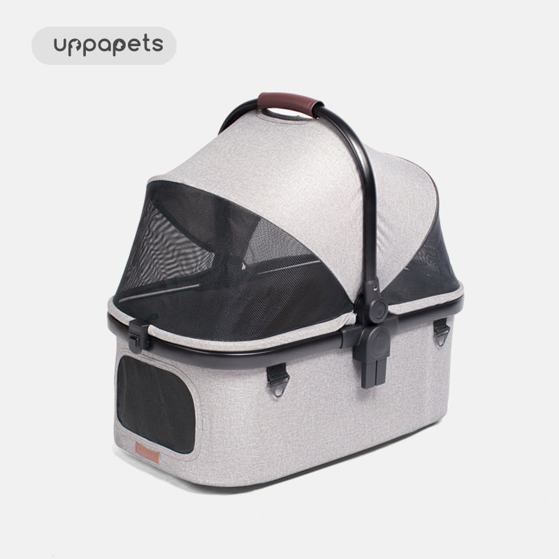 日本 Uppapets 高景觀雙開敞篷寵物推車 Aroa Plus 座艙提籃