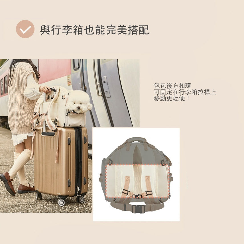 韓國 Adoptme 6合1多功能寵物外出背包|霧霾灰白 - 高品質寵物背包 - 特價 $TWD 3840|LOVE PET FAMILY