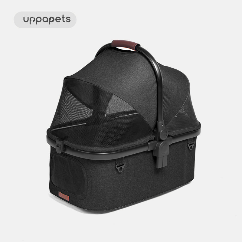 日本 Uppapets 高景觀雙開敞篷寵物推車 Aroa Plus 座艙提籃