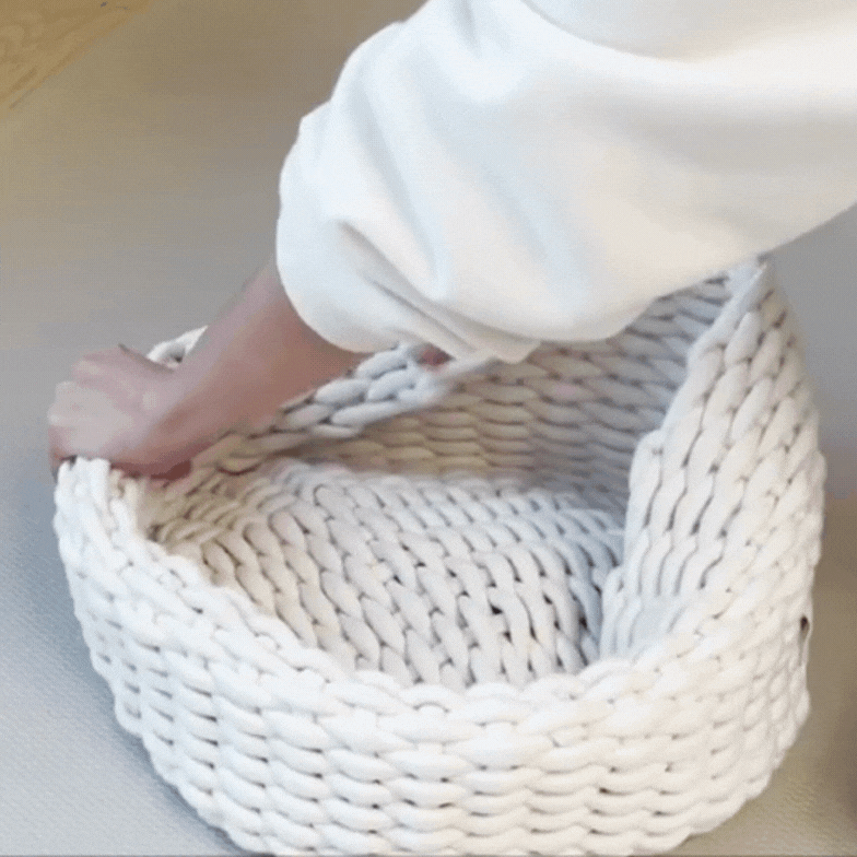 韓國 Fidotail 折疊編織貓窩狗窩寵物窩 - 高品質寵物窩 - 特價 $TWD 1080|LOVE PET FAMILY