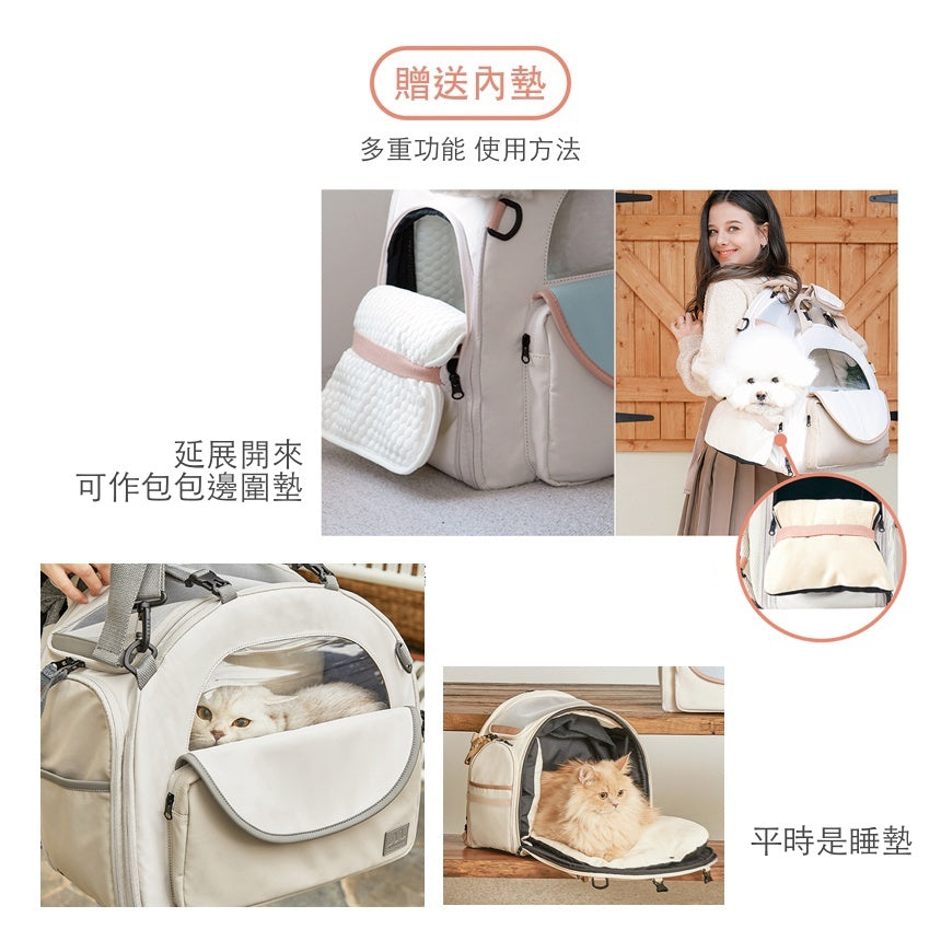 韓國 Adoptme 6合1多功能寵物外出背包|霧霾灰白 - 高品質寵物背包 - 特價 $TWD 3840|LOVE PET FAMILY