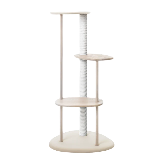 日本 KARIMOKU Cat Tree 貓跳台爬架|實木|純白&橡木白色 - LOVE PET FAMILY