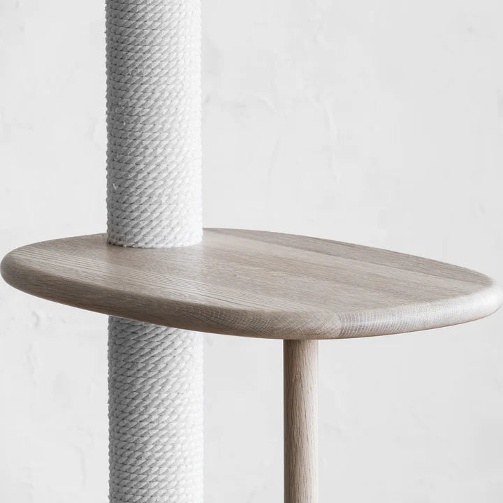 日本 KARIMOKU Cat Tree 貓跳台爬架|實木|純白&橡木白色 - LOVE PET FAMILY