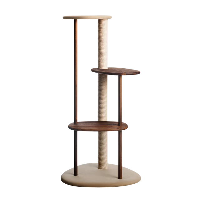 Japan KARIMOKU Cat Tree cat jumping platform｜Solid wood｜Beige