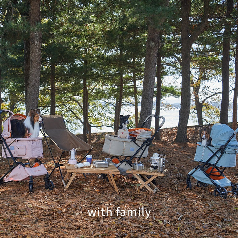 韓國 Royaltails 雙開敞篷防水布寵物推車 Florence Jumper|一秒自動收車|玫瑰粉 - 高品質寵物推車 - 特價 $TWD 15120|LOVE PET FAMILY