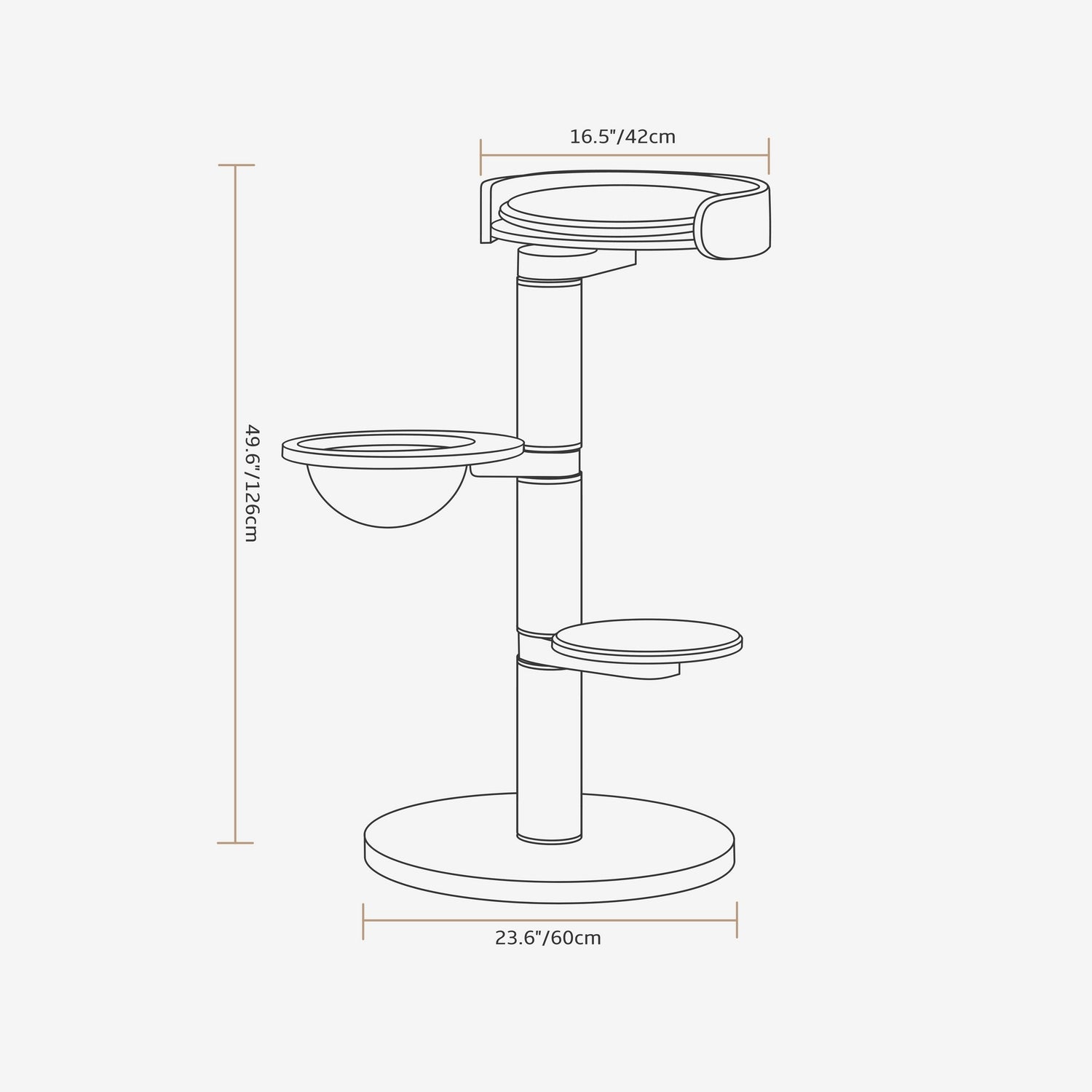 丹麥 LOMOO 貓跳台爬架|實木|三層含太空艙 - 高品質貓跳台 - 特價 $TWD 6480|LOVE PET FAMILY