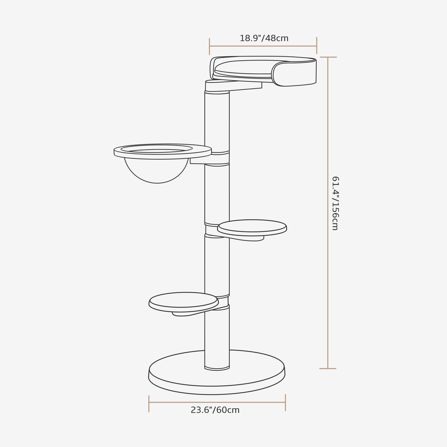 丹麥 LOMOO 貓跳台爬架|實木|四層含大太空艙|MAX 大貓窩 - 高品質貓跳台 - 特價 $TWD 7920|LOVE PET FAMILY