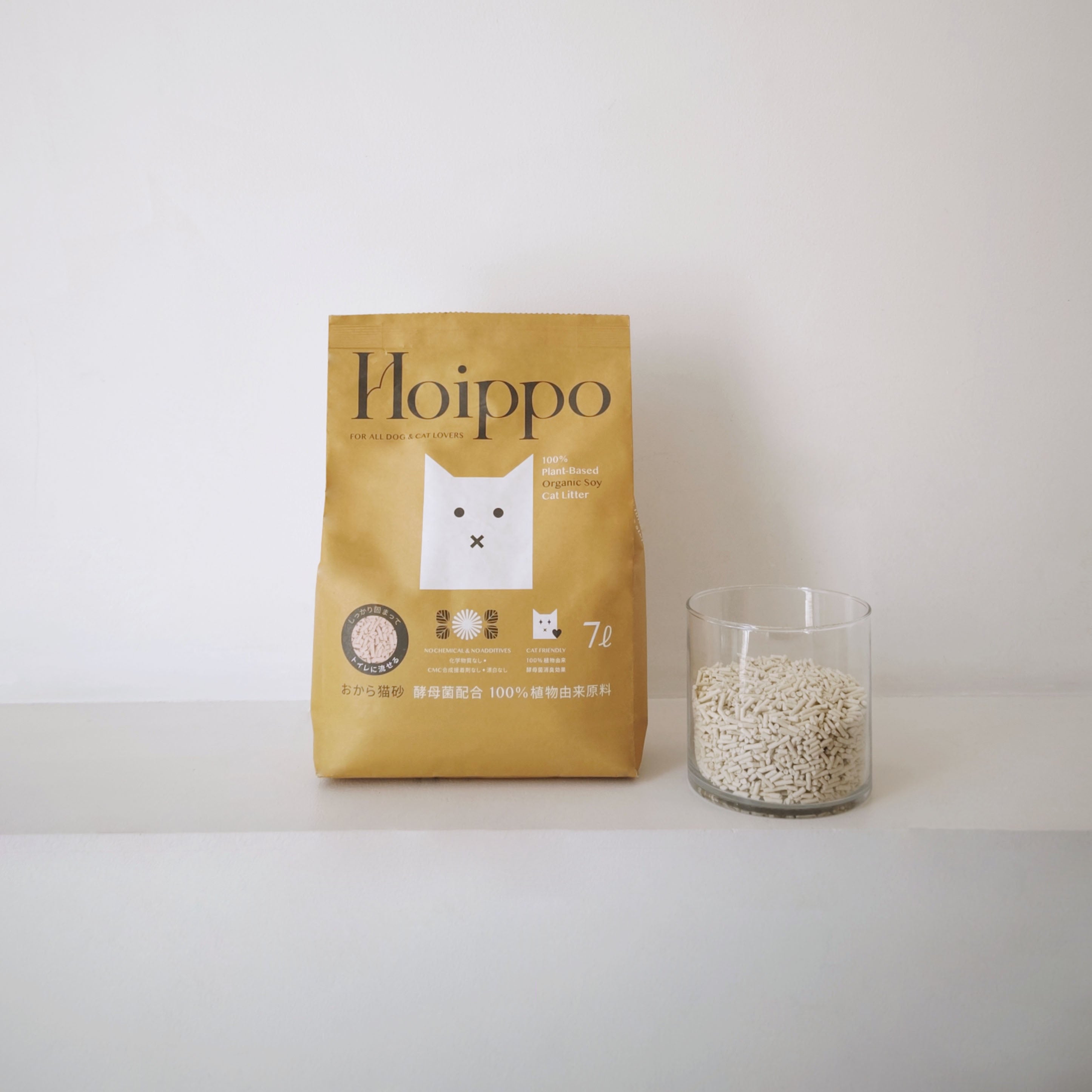日本 Hoippo 一步步 環保有機天然除臭酵母菌保健豆腐貓砂 7L (99%零粉塵) - 高品質貓砂 - 特價 $TWD 286|LOVE PET FAMILY
