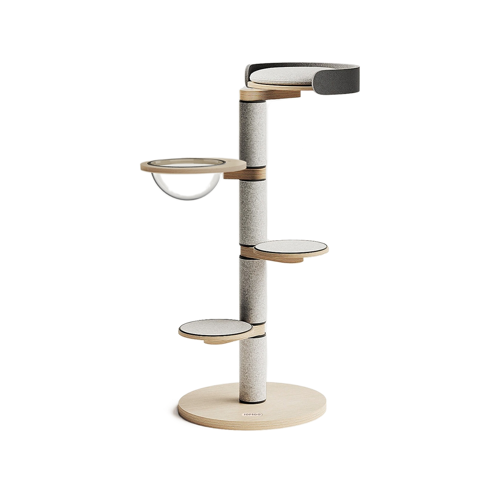 丹麥 LOMOO 貓跳台爬架|實木|四層含大太空艙|MAX 大貓窩 - LOVE PET FAMILY