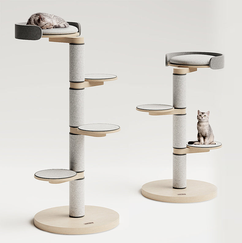 丹麥 LOMOO 貓跳台爬架|實木|四層含大太空艙|MAX 大貓窩 - LOVE PET FAMILY