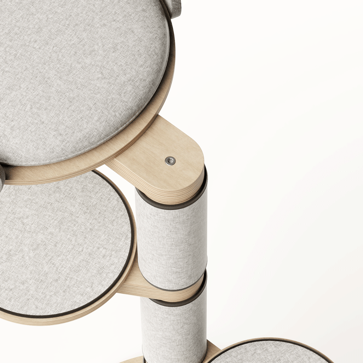 丹麥 LOMOO 貓跳台爬架|實木|三層含太空艙 - LOVE PET FAMILY