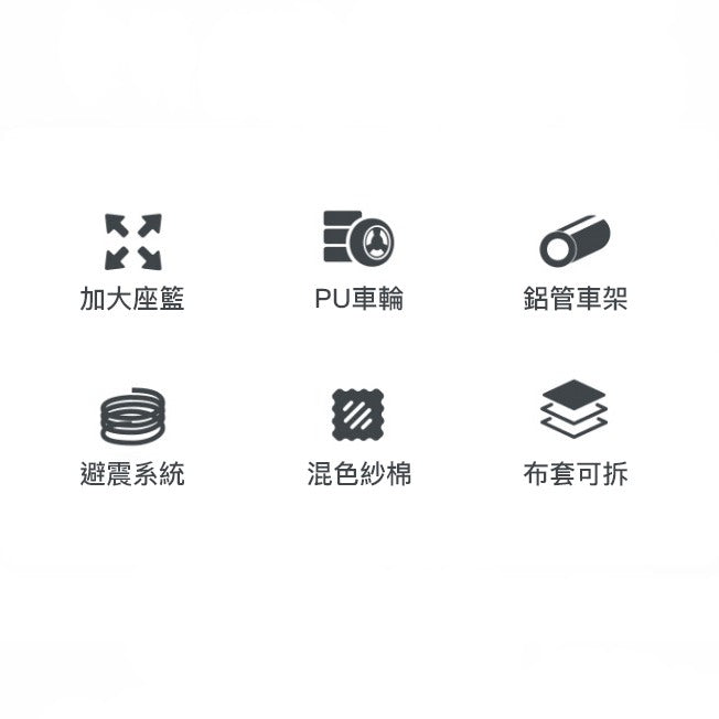 日本 Uppapets 高景觀雙開敞篷寵物推車 X-go|一車三用 分離式提籃|米杏色 - LOVE PET FAMILY