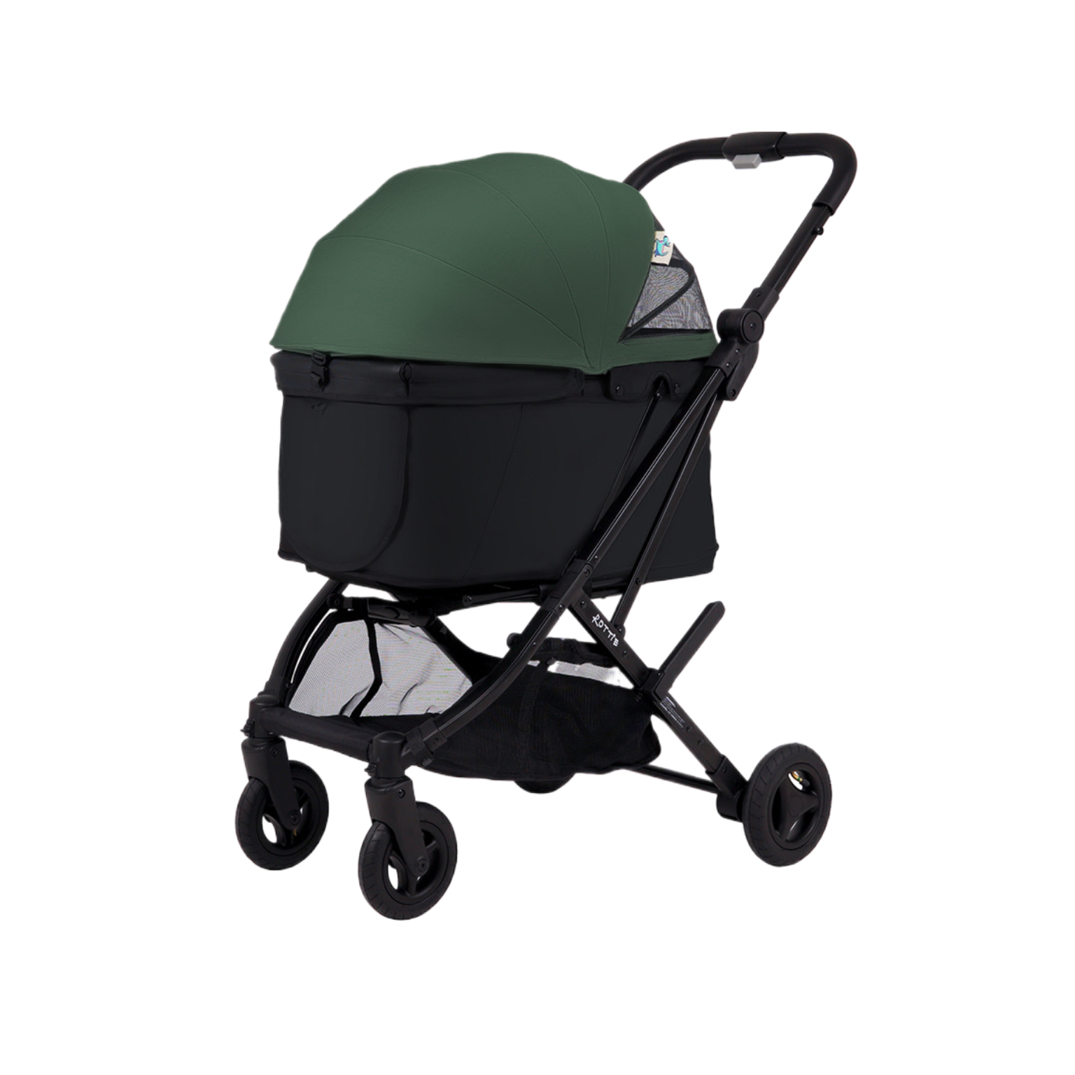 韓國 Rottie 雙開敞篷氣輪寵物推車 Noblesse Dome A |一秒自動收車|森林綠 - 高品質寵物推車 - 特價 $TWD 12750|LOVE PET FAMILY