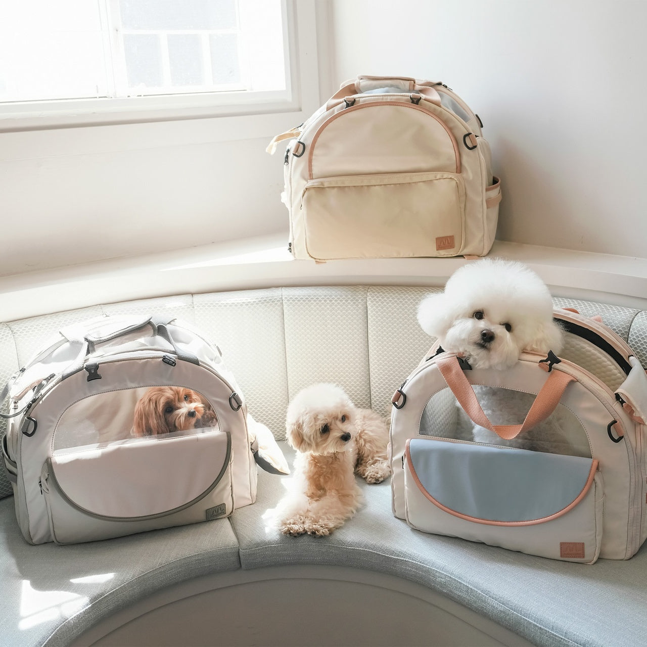 韓國 Adoptme 6合1多功能寵物外出背包|霧霾灰白 - 高品質寵物背包 - 特價 $TWD 3840|LOVE PET FAMILY