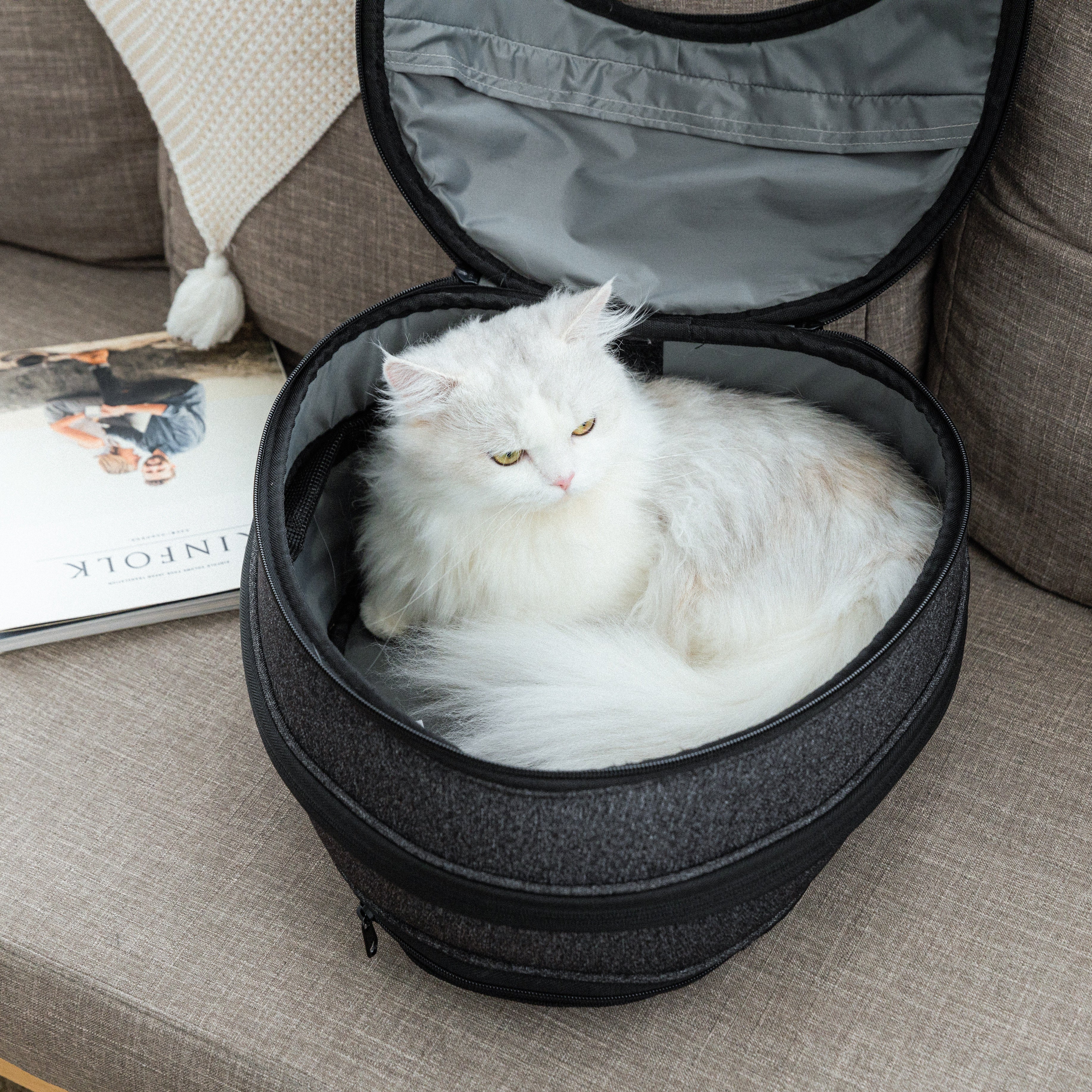 小宅生活 Housmall Living 一包兩用 EGGY 小宅包|沈穩深灰 - 高品質寵物背包 - 特價 $TWD 3060|LOVE PET FAMILY