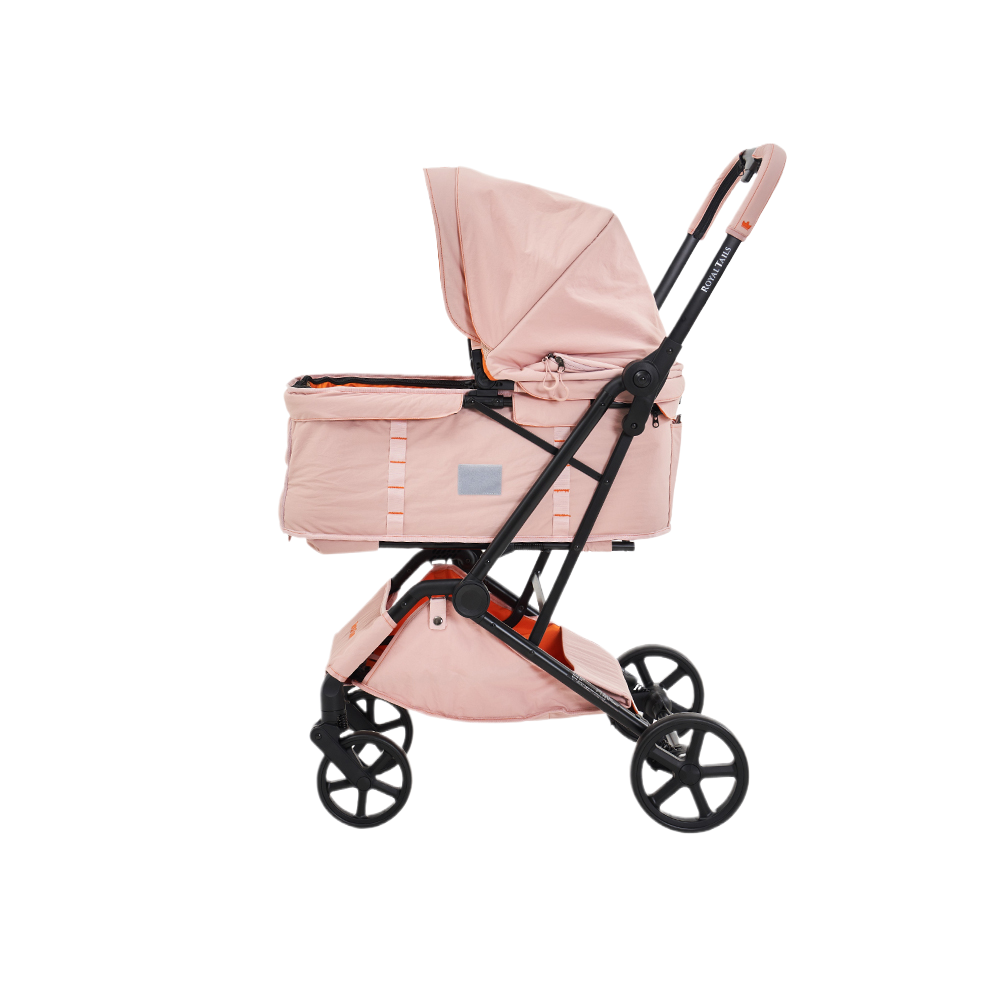 韓國 Royaltails 雙開敞篷防水布寵物推車 Florence Jumper|一秒自動收車|玫瑰粉 - 高品質寵物推車 - 特價 $TWD 15120|LOVE PET FAMILY