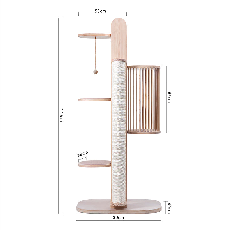 Meoooow 貓跳台爬架｜實木｜蔦屋｜四層含太空艙 - 高品質貓跳台 - 特價 $TWD 12510｜LOVE PET FAMILY
