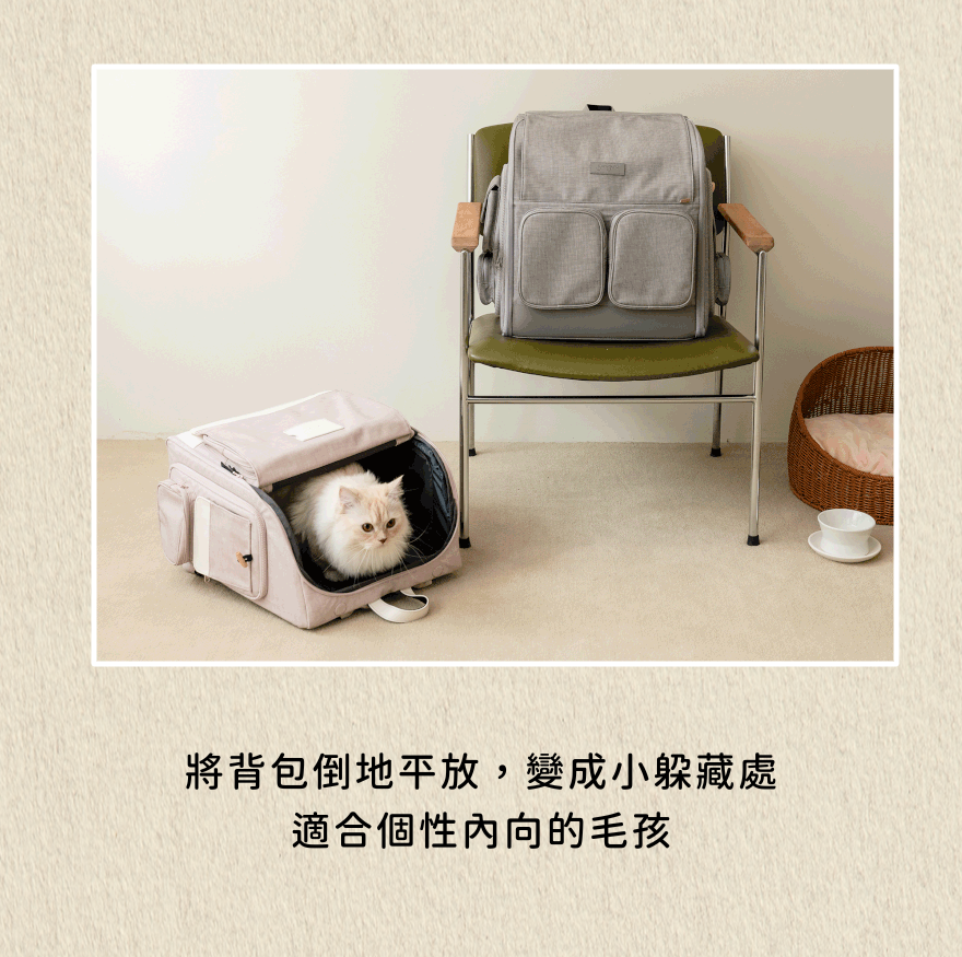 韓國 guruguru 後背式寵物外出包 WEGOBAG｜M size 9 kg 以下適用 - 高品質寵物背包 - 特價 $TWD 6300｜LOVE PET FAMILY