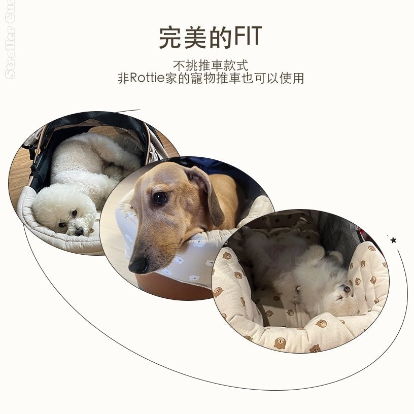 韓國 Rottie 寵物推車配件推車保護套｜全車適用｜灰格紋 - LOVE PET FAMILY