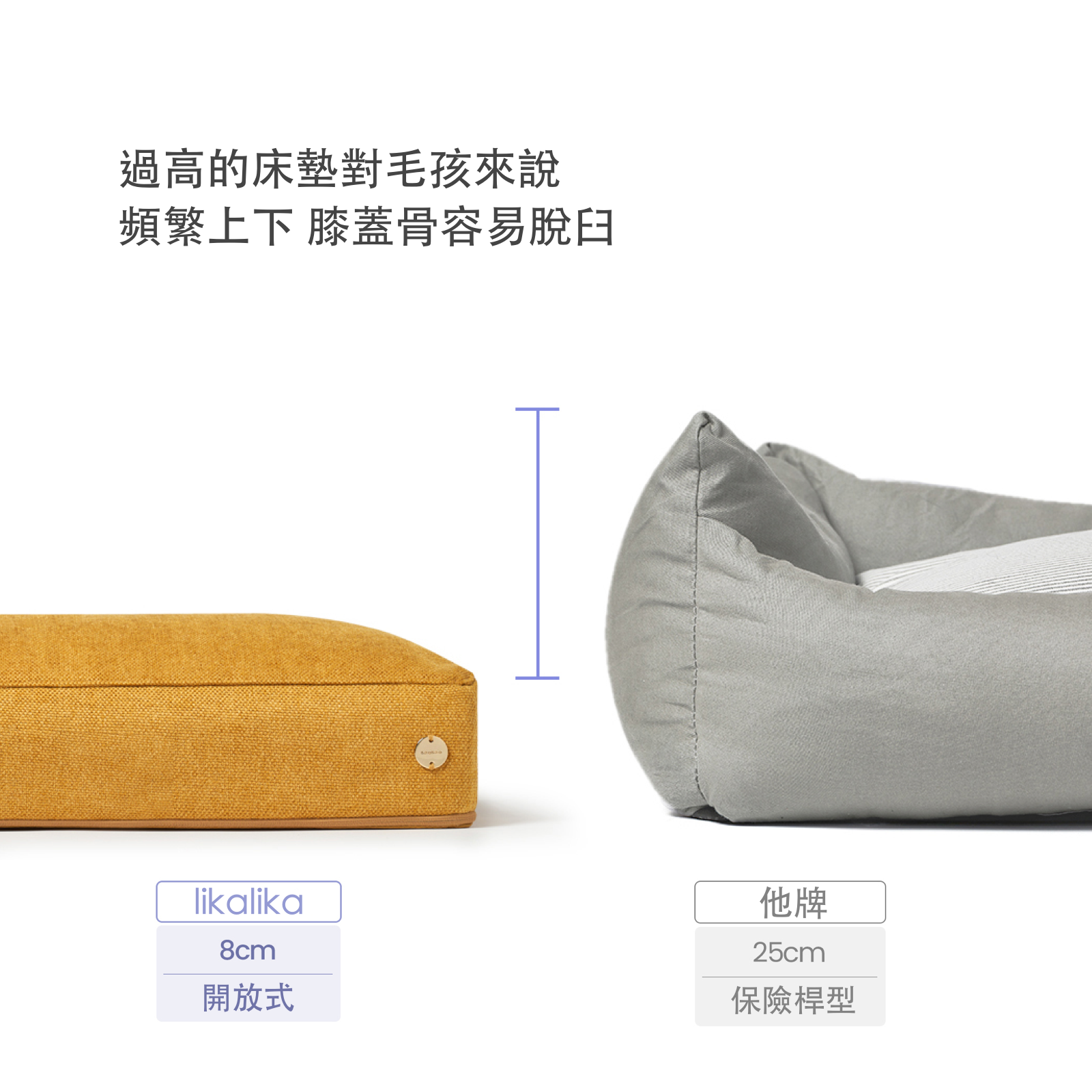 韓國 likalika 雙層結構睡墊式寵物床