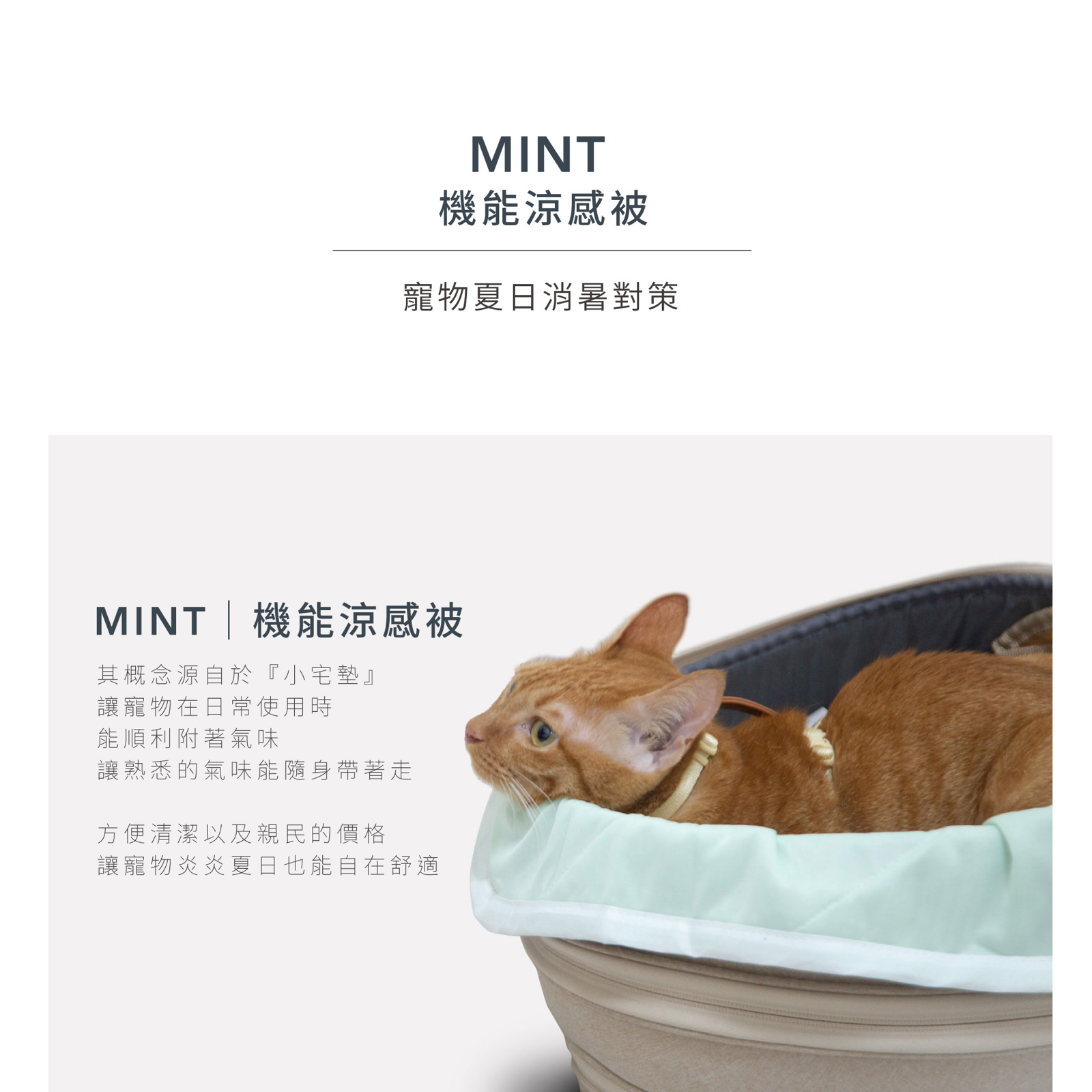 小宅生活 Housmall Living MINT 機能涼感被 - 高品質消暑用品 - 特價 $TWD 400｜LOVE PET FAMILY