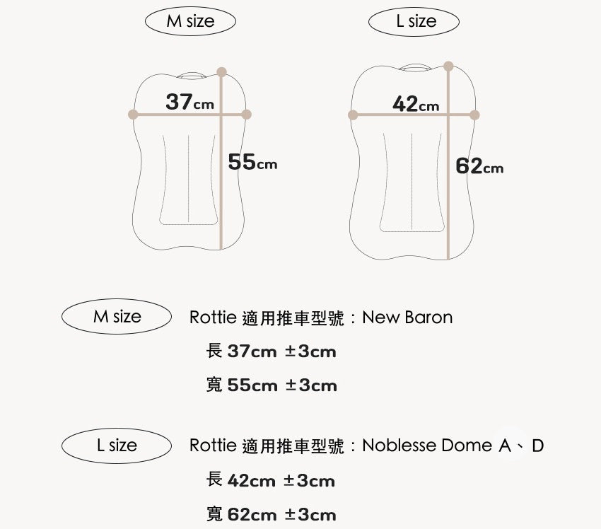 韓國 Rottie 寵物推車配件推車座艙墊｜泰迪熊 - 高品質寵物推車 - 特價 $TWD 1260｜LOVE PET FAMILY