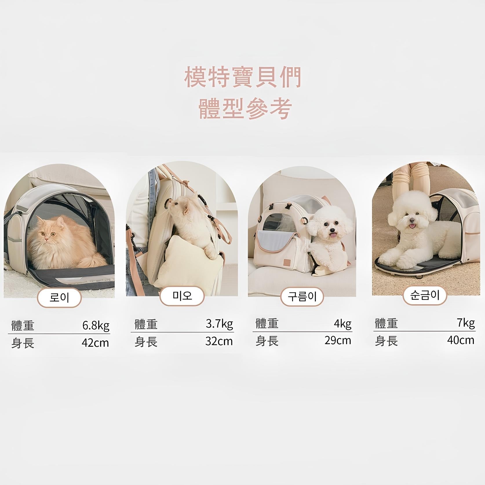 韓國 Adoptme 6合1多功能寵物外出背包｜奶茶米棕 - 高品質寵物背包 - 特價 $TWD 3840｜LOVE PET FAMILY