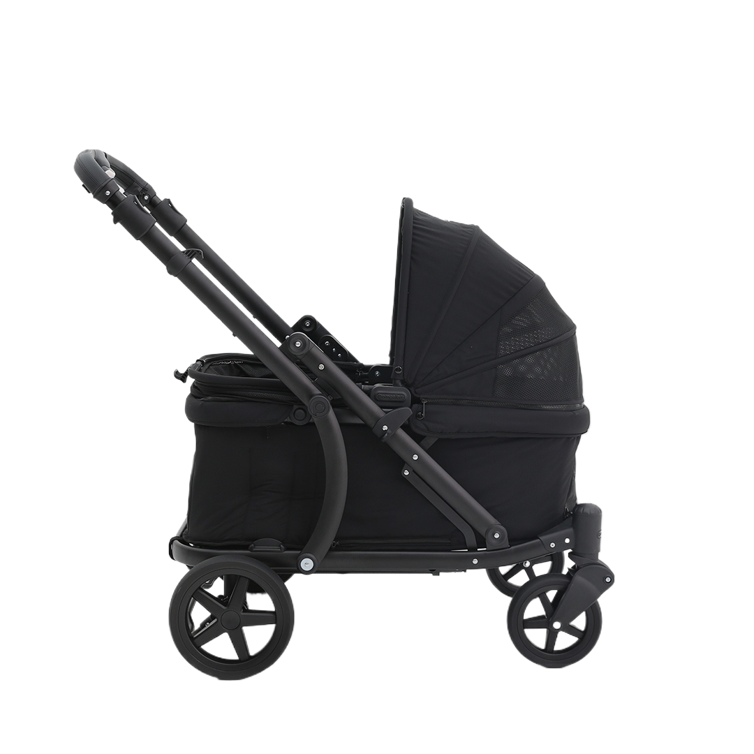 [Wholesale] 韓國 POMPOLARR PET 低重心雙開敞篷寵物推車｜一秒自動收車｜黎明黑 - 高品質 - 特價 $TWD 25800｜LOVE PET FAMILY