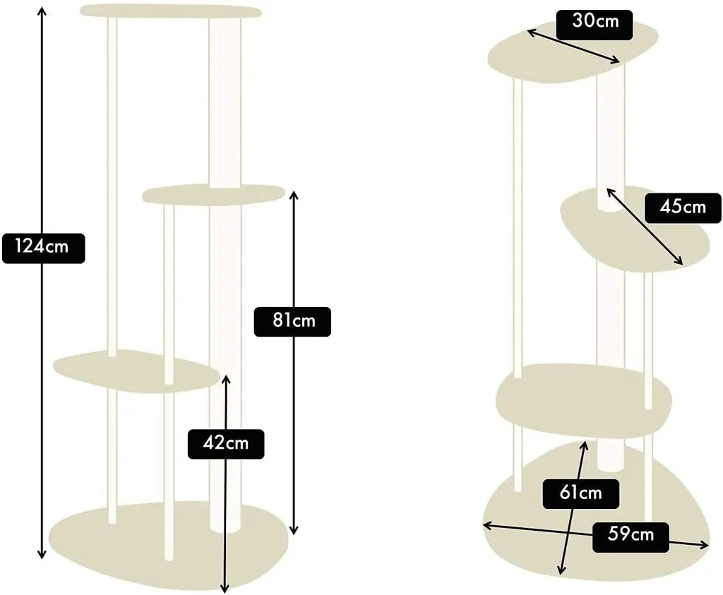 日本 KARIMOKU Cat Tree 貓跳台爬架｜實木｜純白＆橡木白色 - 高品質貓跳台 - 特價 $TWD 14580｜LOVE PET FAMILY