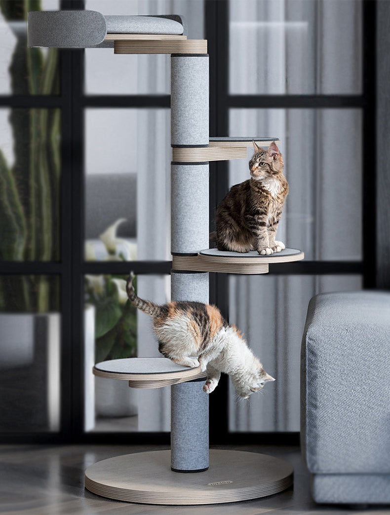 丹麥 LOMOO 貓跳台爬架｜實木｜三層含太空艙 - LOVE PET FAMILY